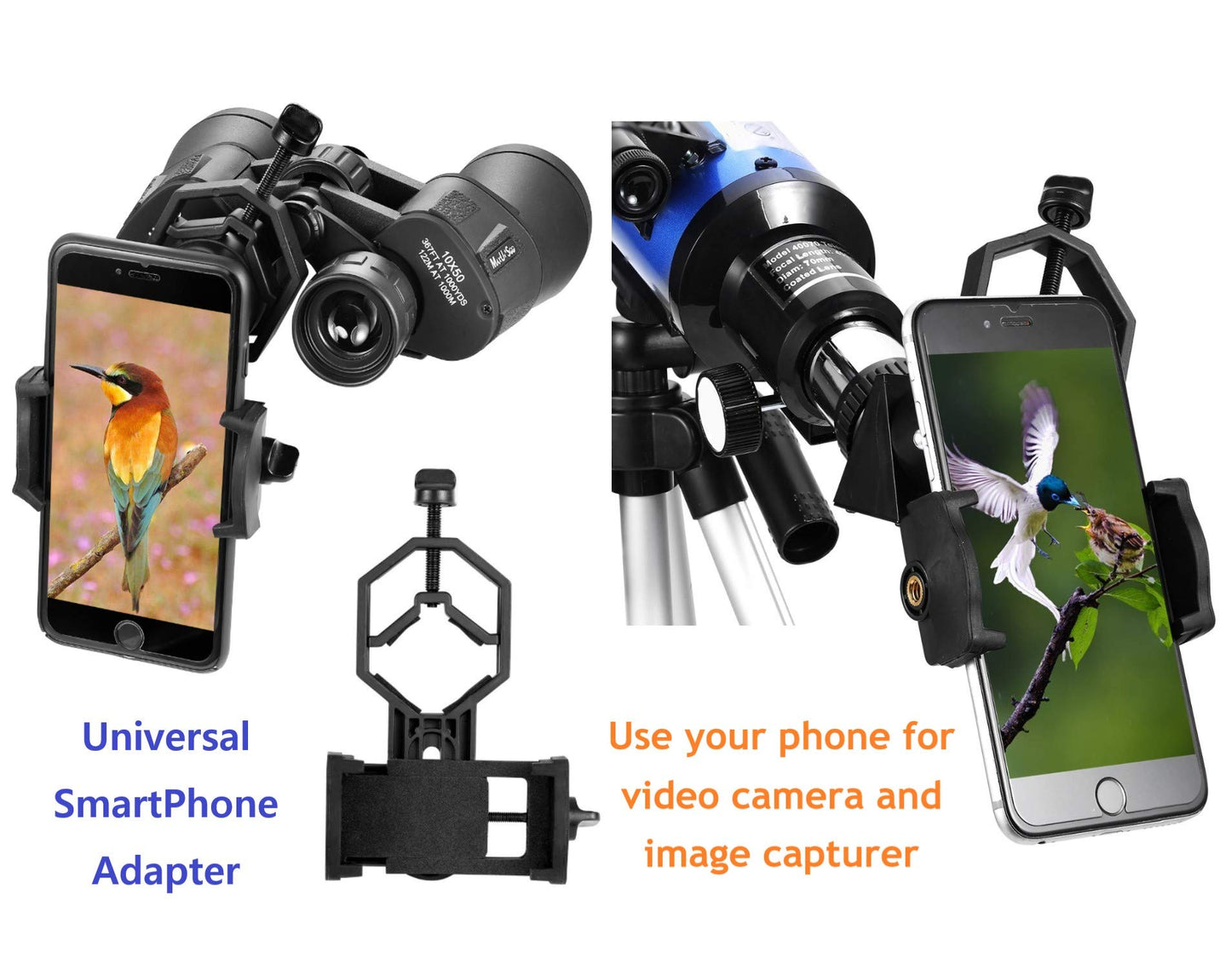 70mm Telescope for Kids & Astronomy Beginners, Refractor Telescope with Tripod & Finder Scope, Portable Telescope with 4 Magnification eyepieces & Phone Adapter Blue