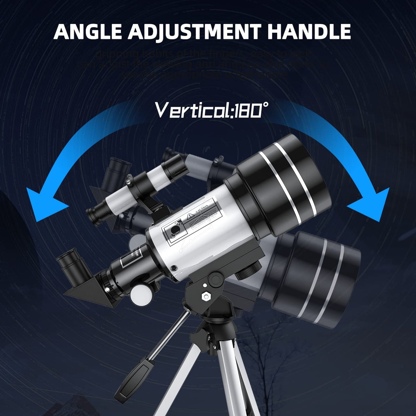 Telescope for Adults Beginners, 70mm Aperture 400mm Aperture Refractor Telescopes for Astronomy Beginners, Portable Travel Telescope Astronomy Gifts