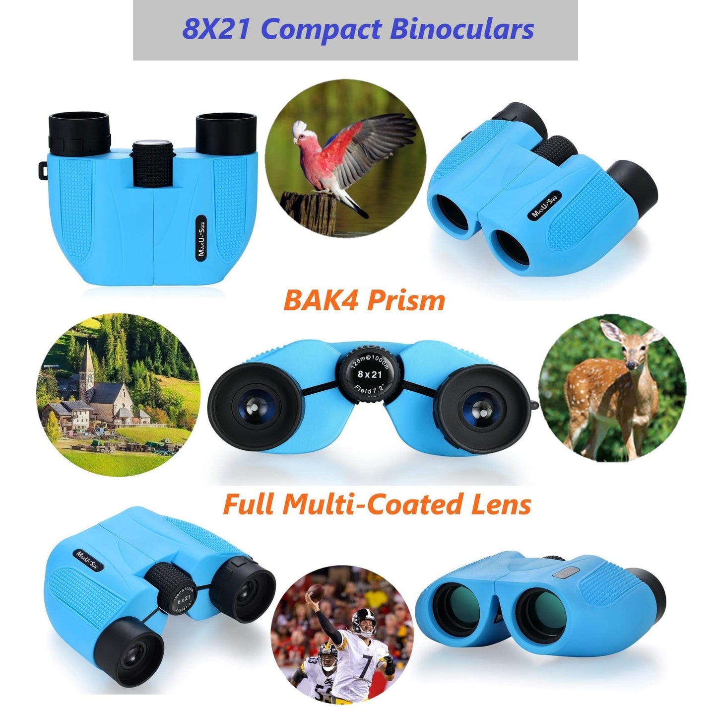 70mm Telescope for Kids & Astronomy Beginners, Refractor Telescope with Tripod & Finder Scope, Portable Telescope with 4 Magnification eyepieces & Phone Adapter Blue
