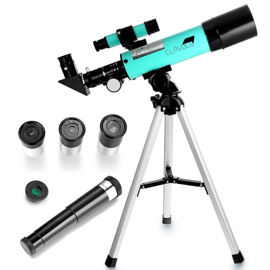 Refractor Telescope with Tripod & Finder Scope, Portable Telescope for Astronomy Beginners, Travel Telescope with 3 Eyepieces Magnification 18X – 135X