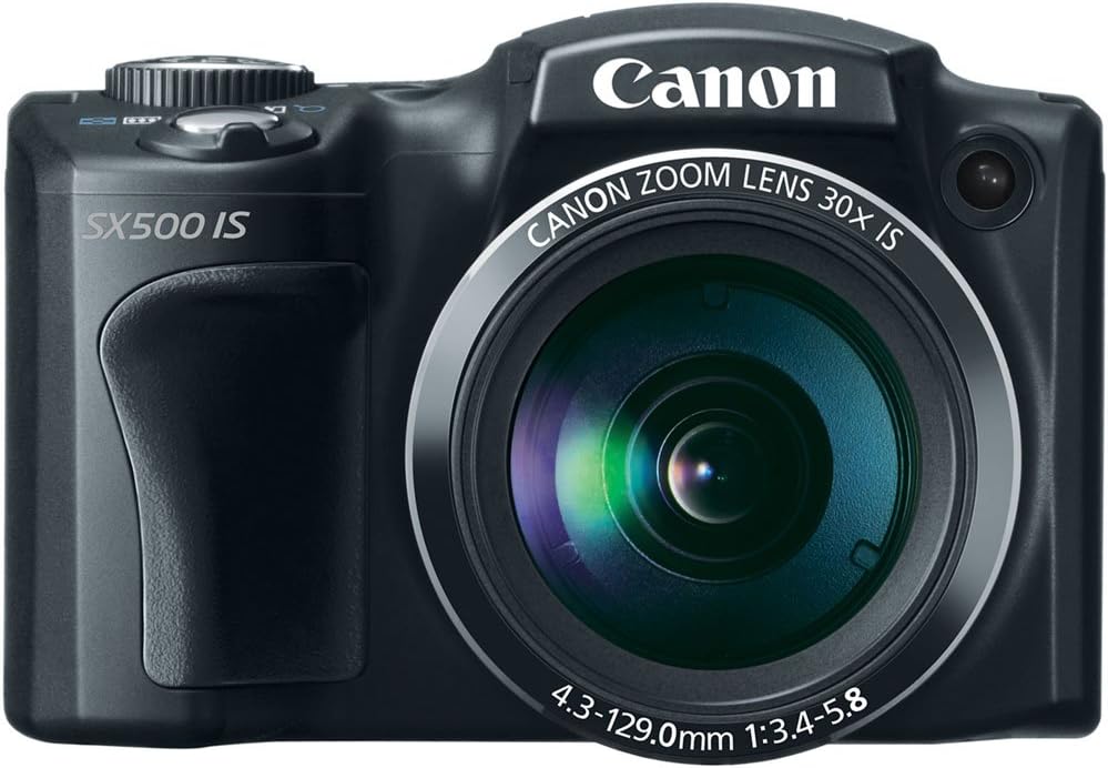 Canon PowerShot SX500 is 16.0 MP Digital Camera with 30x Wide-Angle Optical Image Stabilized Zoom and 3.0-Inch LCD (Black) (Renewed)