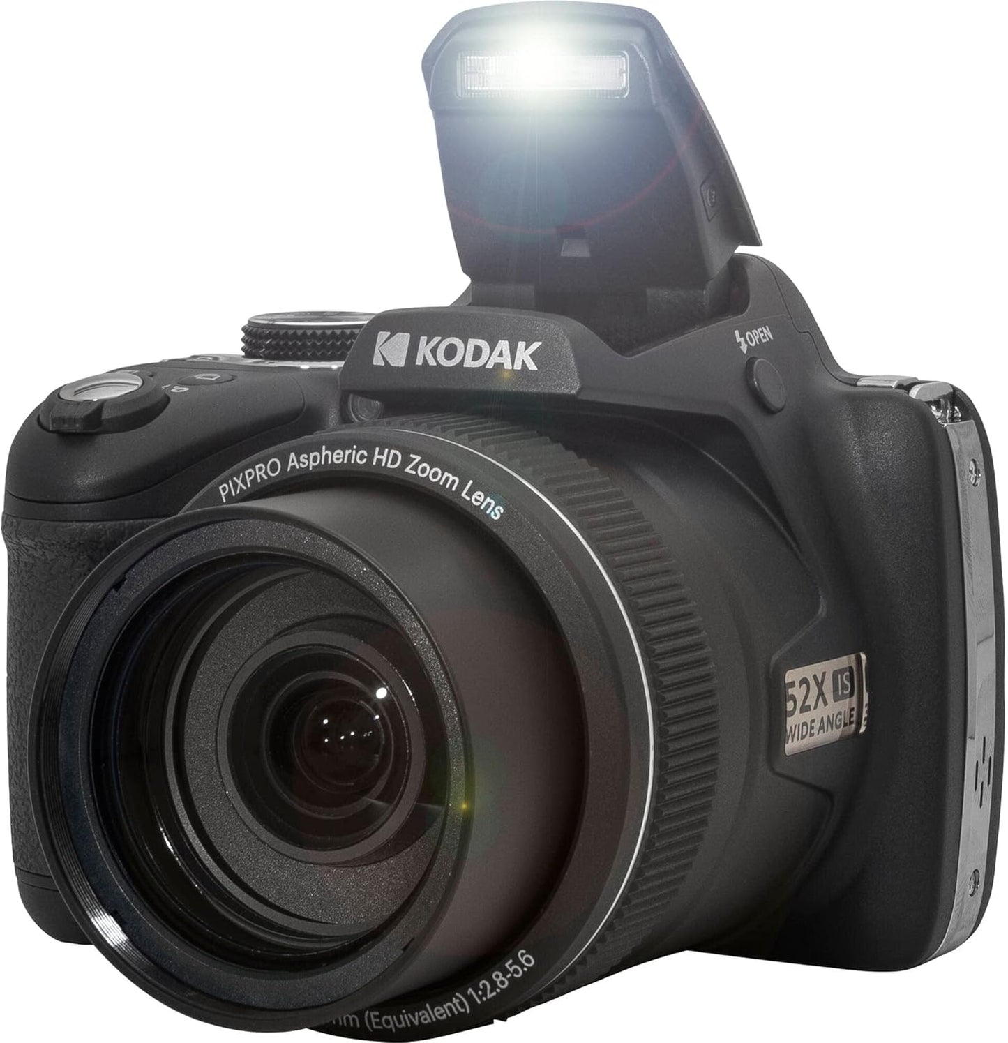 Kodak PIXPRO AZ528 Digital Camera (Black) Bundle with 32GB Memory Card + Camera Case + Memory Card Wallet + Screen Protectors + Accessories