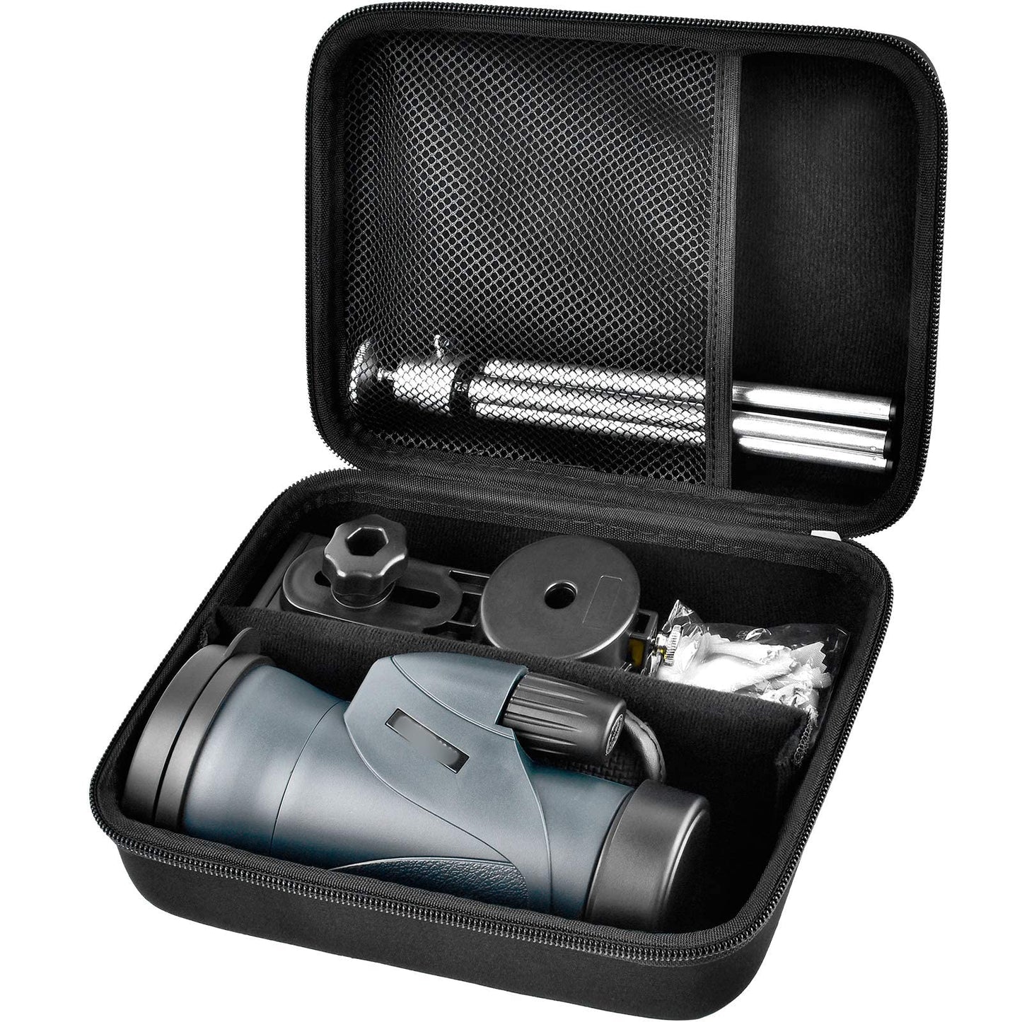 Monocular Telescope Case Compatible with Gosky 12x55/ for Eullsi/for PhysioPhyx 80x100/ for Pankoo 12x50/ for Titan 12x55 High Definition Monocular Telescope and Smartphone Holder & Tripod-Grey