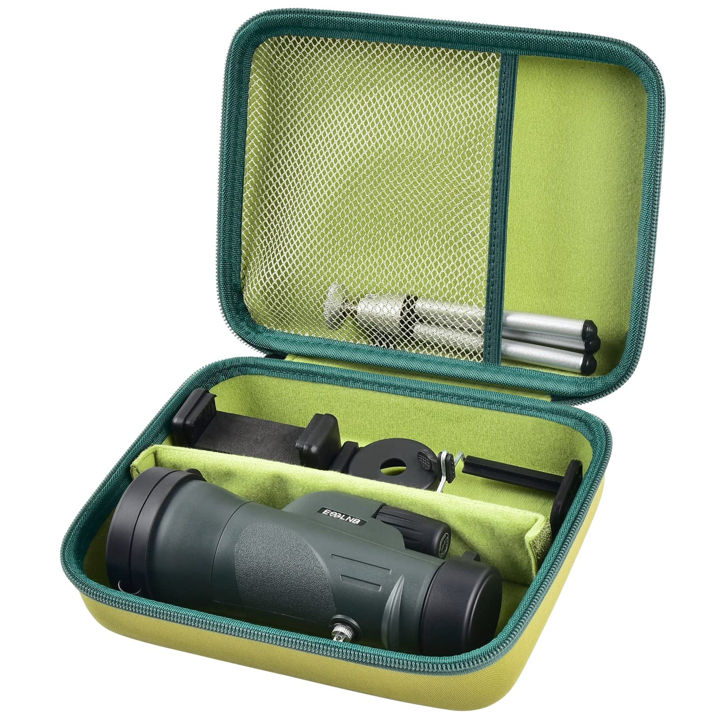 Monocular Telescope Case Compatible with Gosky 12x55/ for Eullsi/for PhysioPhyx 80x100/ for Pankoo 12x50/ for Titan 12x55 High Definition Monocular Telescope and Smartphone Holder & Tripod-Grey