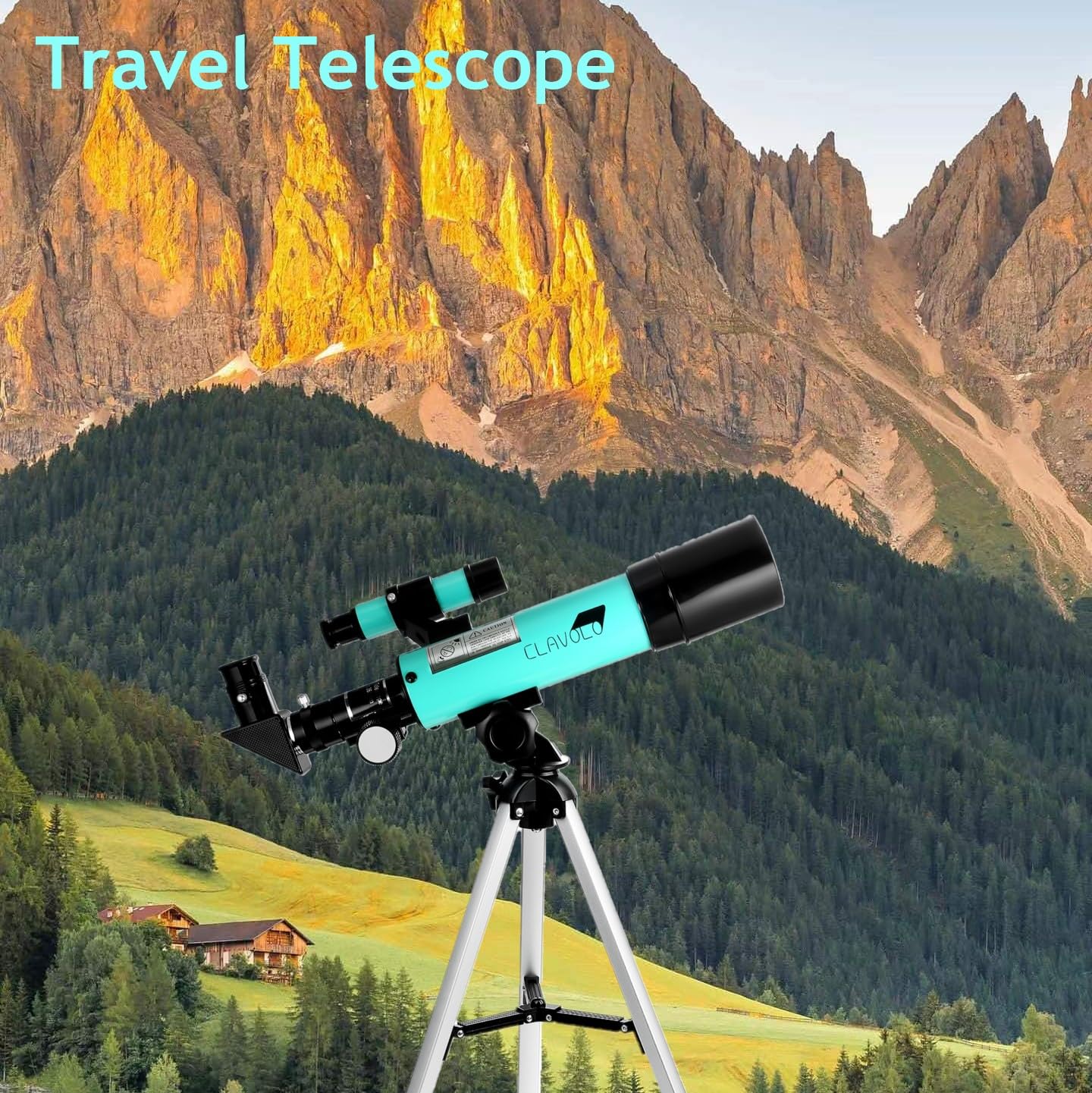 Refractor Telescope with Tripod & Finder Scope, Portable Telescope for Astronomy Beginners, Travel Telescope with 3 Eyepieces Magnification 18X – 135X